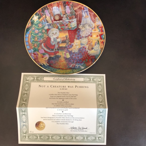 Perrrfect NIB 3 plate Bill Bell holiday set - Picture 6 of 11